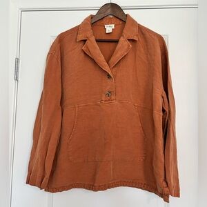 Nicole Miller Terracotta Button-Up Top